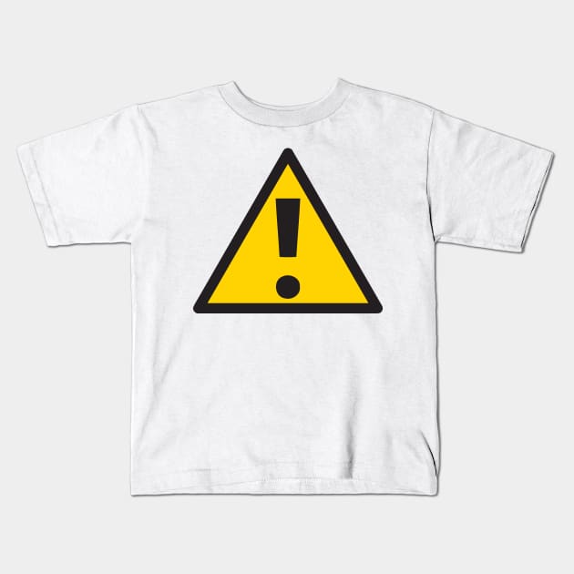 Danger Sign Emoticon Kids T-Shirt by AnotherOne